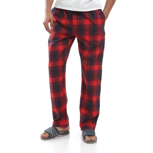 Men Home Wear Pajama Pant Red Navy