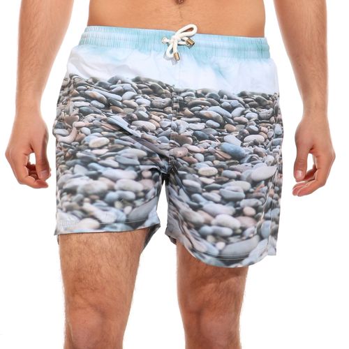 Printed Swimming Shorts - Beach Stones