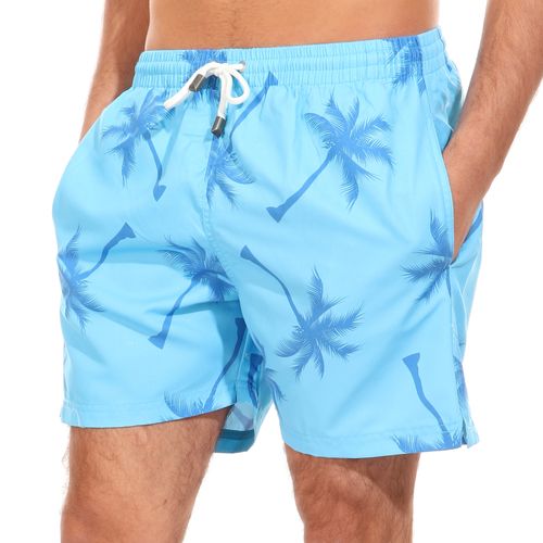 Waterproof Colorful Printed Swimming Shorts- Palm Trees