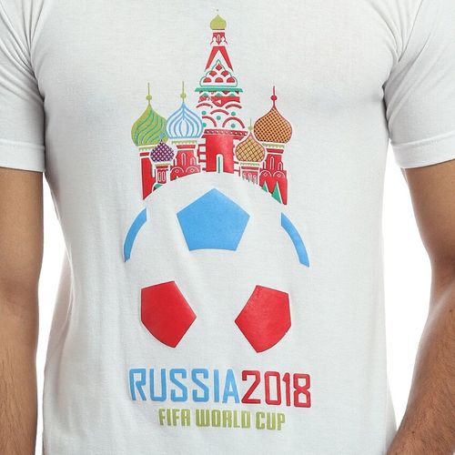 World Cup Printed Cotton T-shirt Russia-White