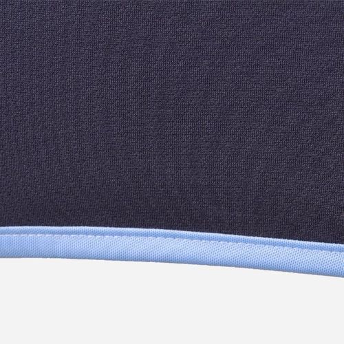 Bi-Toned Women Sportive Quarter-Zipper Shirt- Navy Blue & Deep Sky Blue