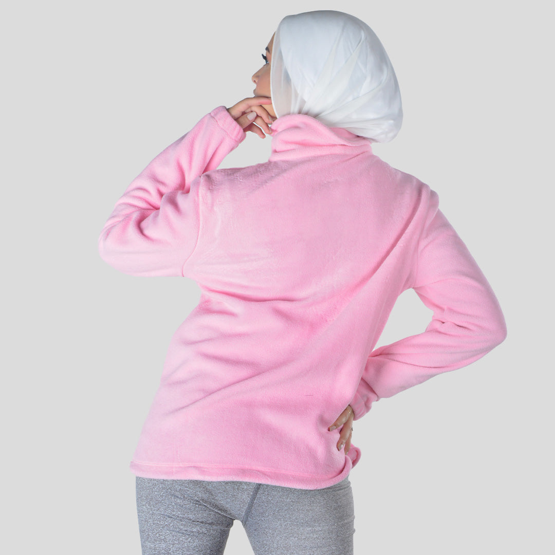 Doe Polar Quarter zipper shirt- Pink