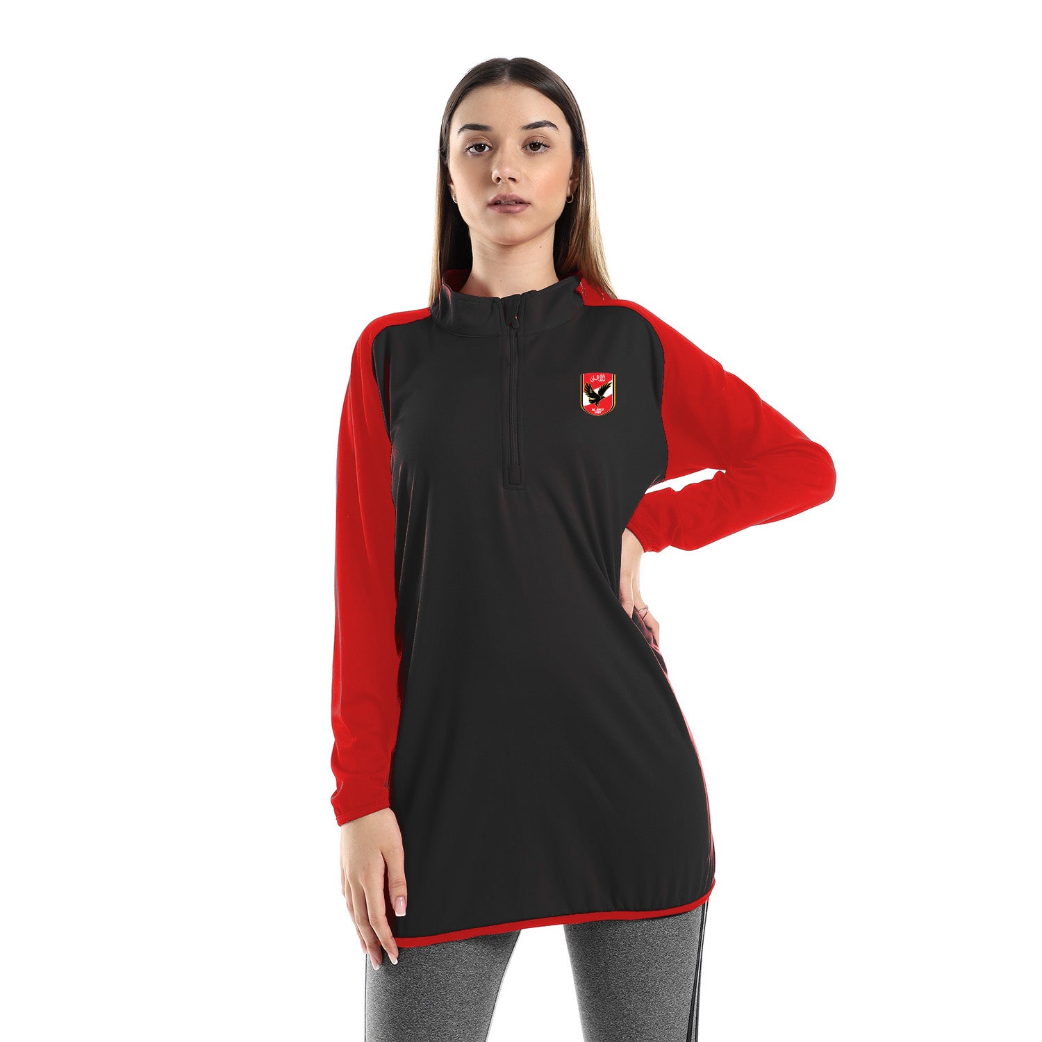 Al-Ahly modest sports t-shirt BlackxRed