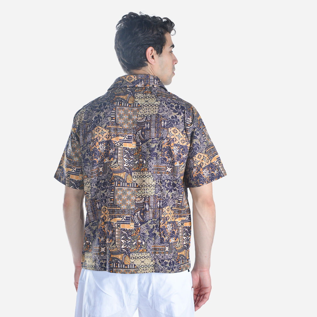 Cotton printed Hawaii shirt- Sun Set
