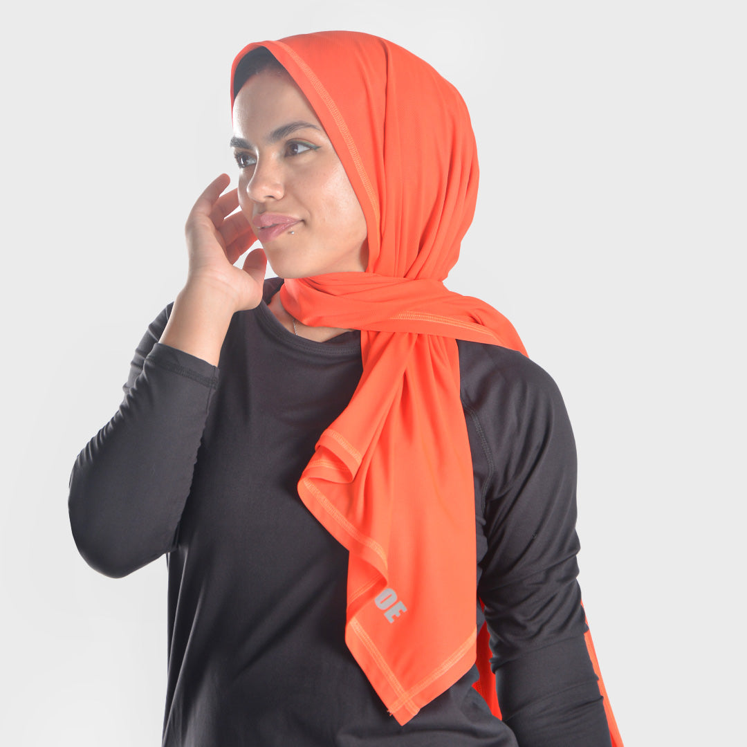 Doe dri-fit sports hijab scarf - Orange