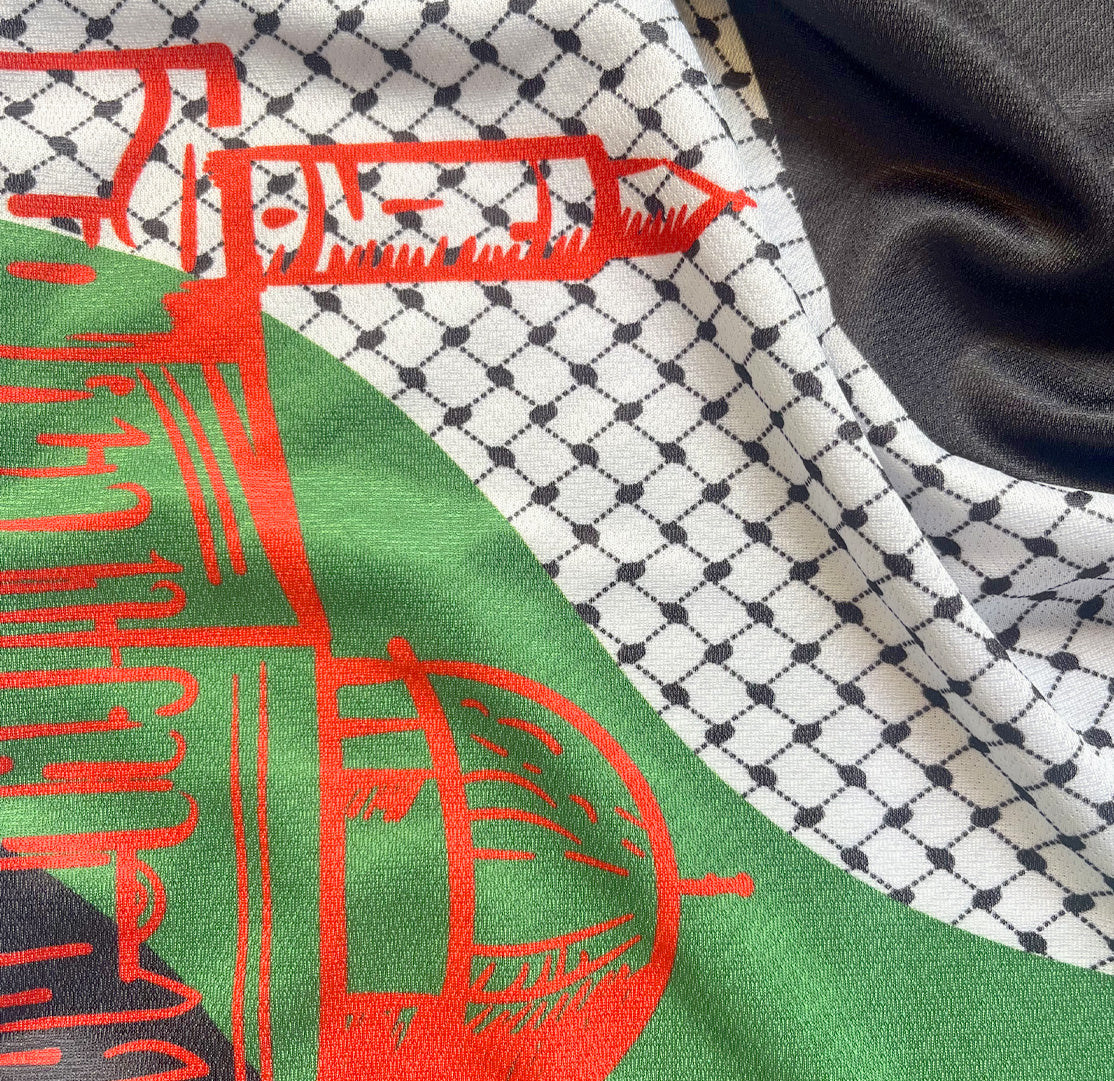 Palestine Black Soccer T-shirt
