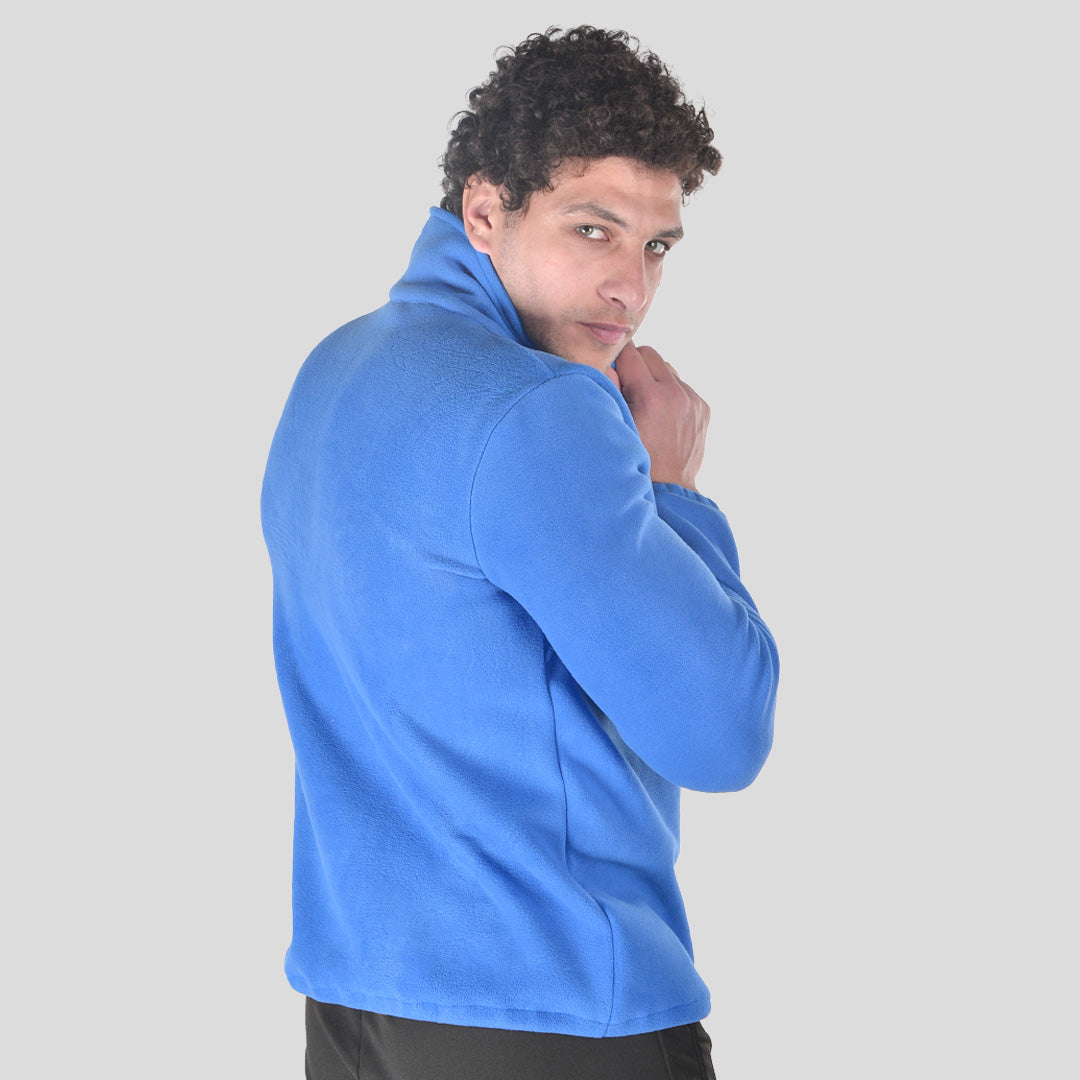 Doe Polar Quarter zipper shirt-Unisex-Royal Blue