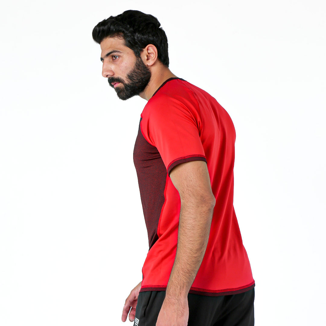 Double face Performance t-shirt - Fire Red