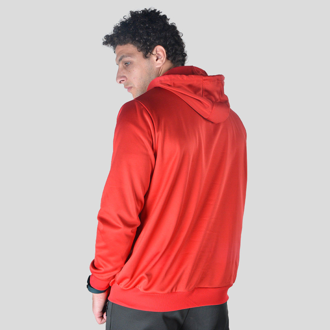 Unisex Cotton Pullover  Hoodie - Red