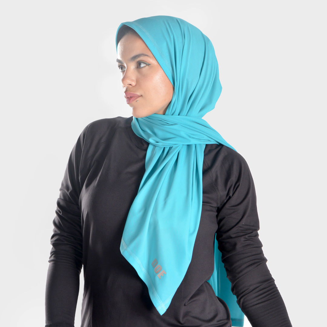 Doe dri-fit sports hijab scarf - Sky Blue