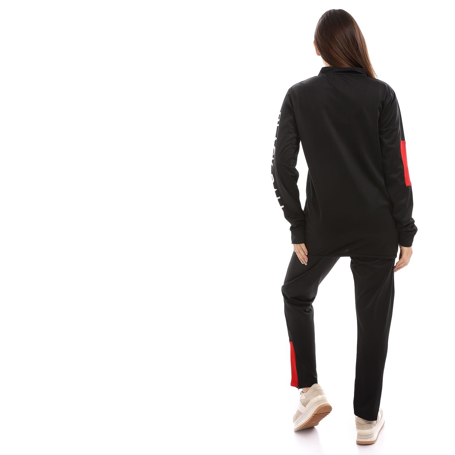 Black ball "Unisex" Active Training Set Of Pant And Jacket-Black*Red - Champsland