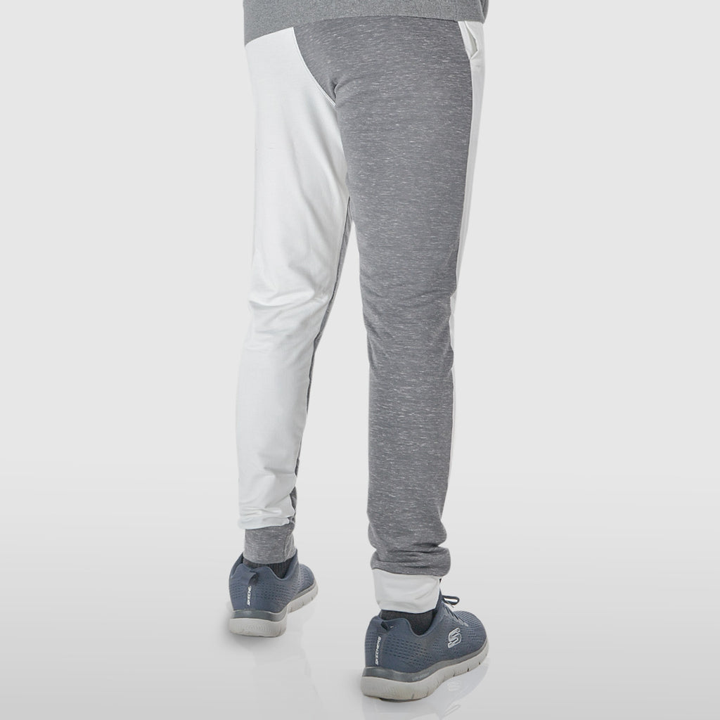 Men bicolored sweatpants- White-Grey - Champsland